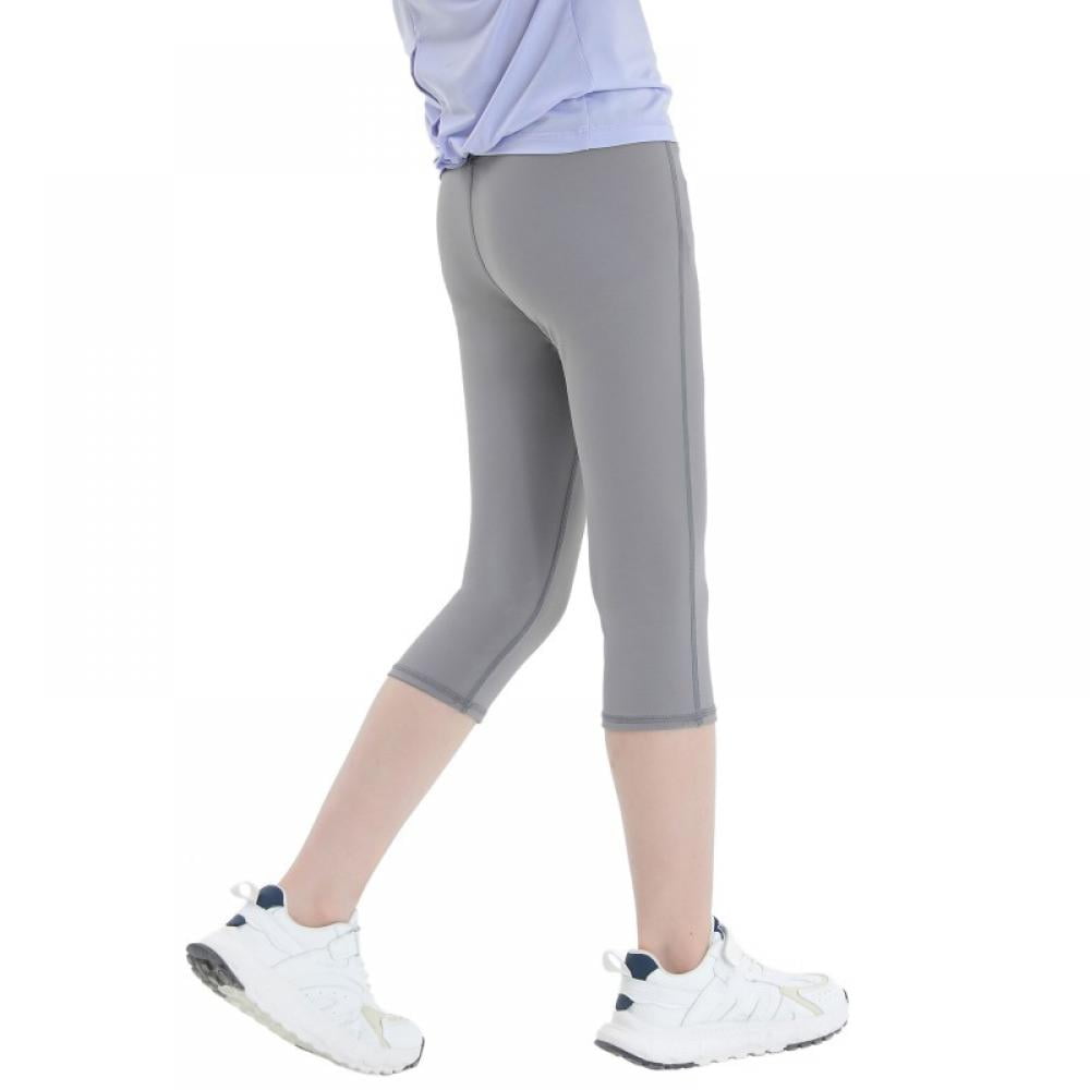 Children Girls Plain Stretchy Basic 3/4 Capri Leggings Summer Kids Cropped  Pants | eBay